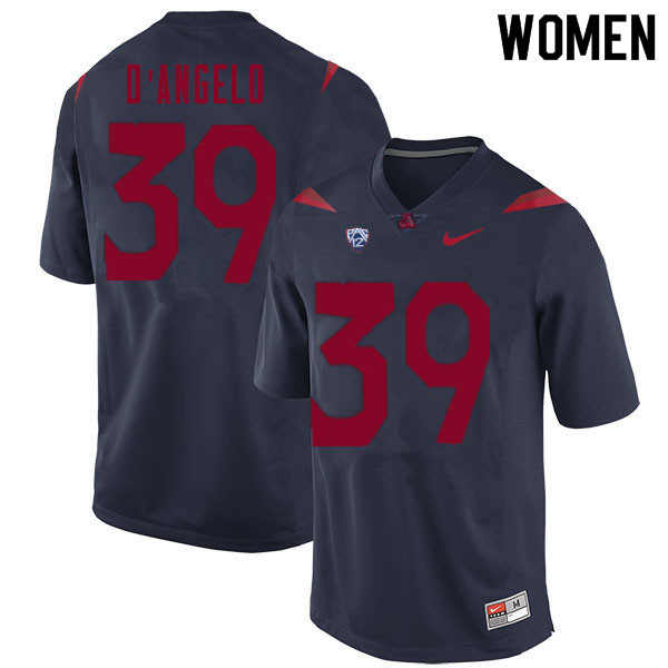 Women #39 Tristen D'Angelo Arizona Wildcats College Football Jerseys Sale-Navy